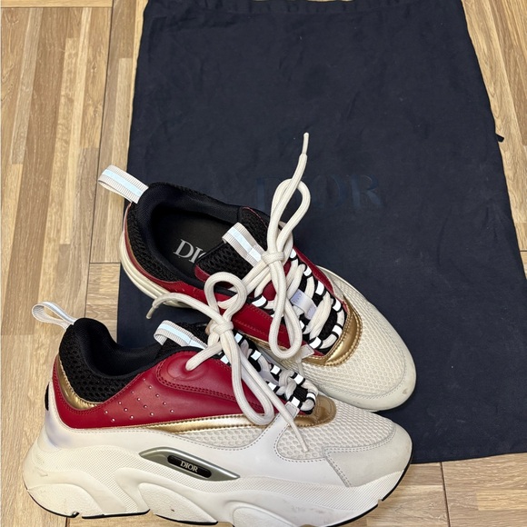 Dior B22 Trainer burgundy, white, gold